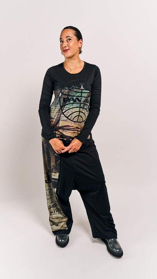 Rundholz DIP Trousers Waikiki Black Print