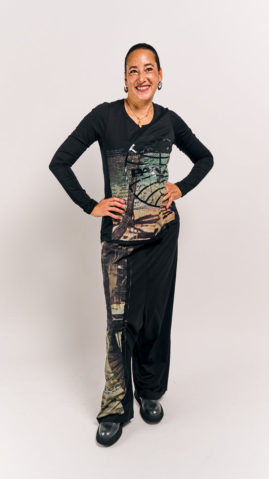 Rundholz DIP Shirt Waikiki Black Print