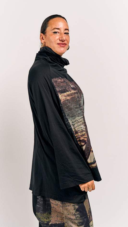 Rundholz DIP Shirt Waikiki Black Print