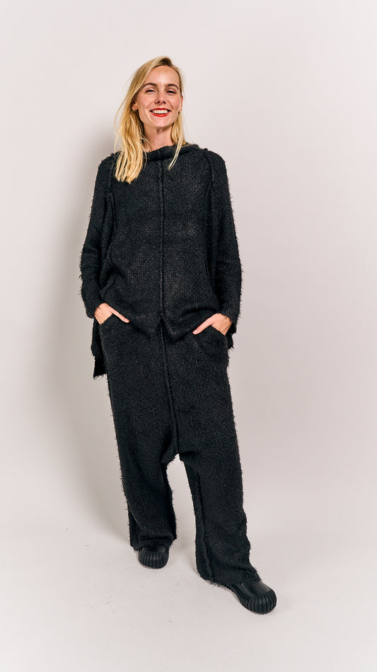 Rundholz Mainline Silk Pullover Black
