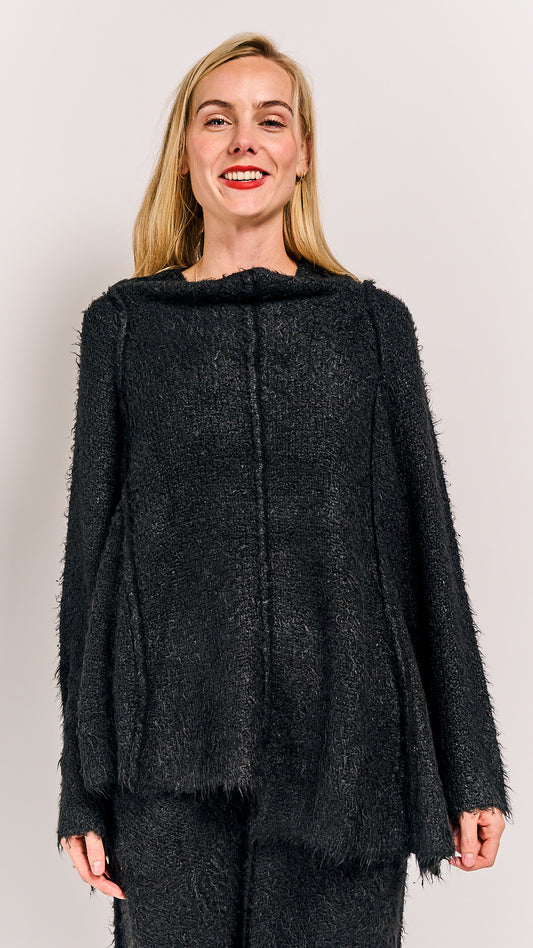 Rundholz Mainline Silk Pullover Black