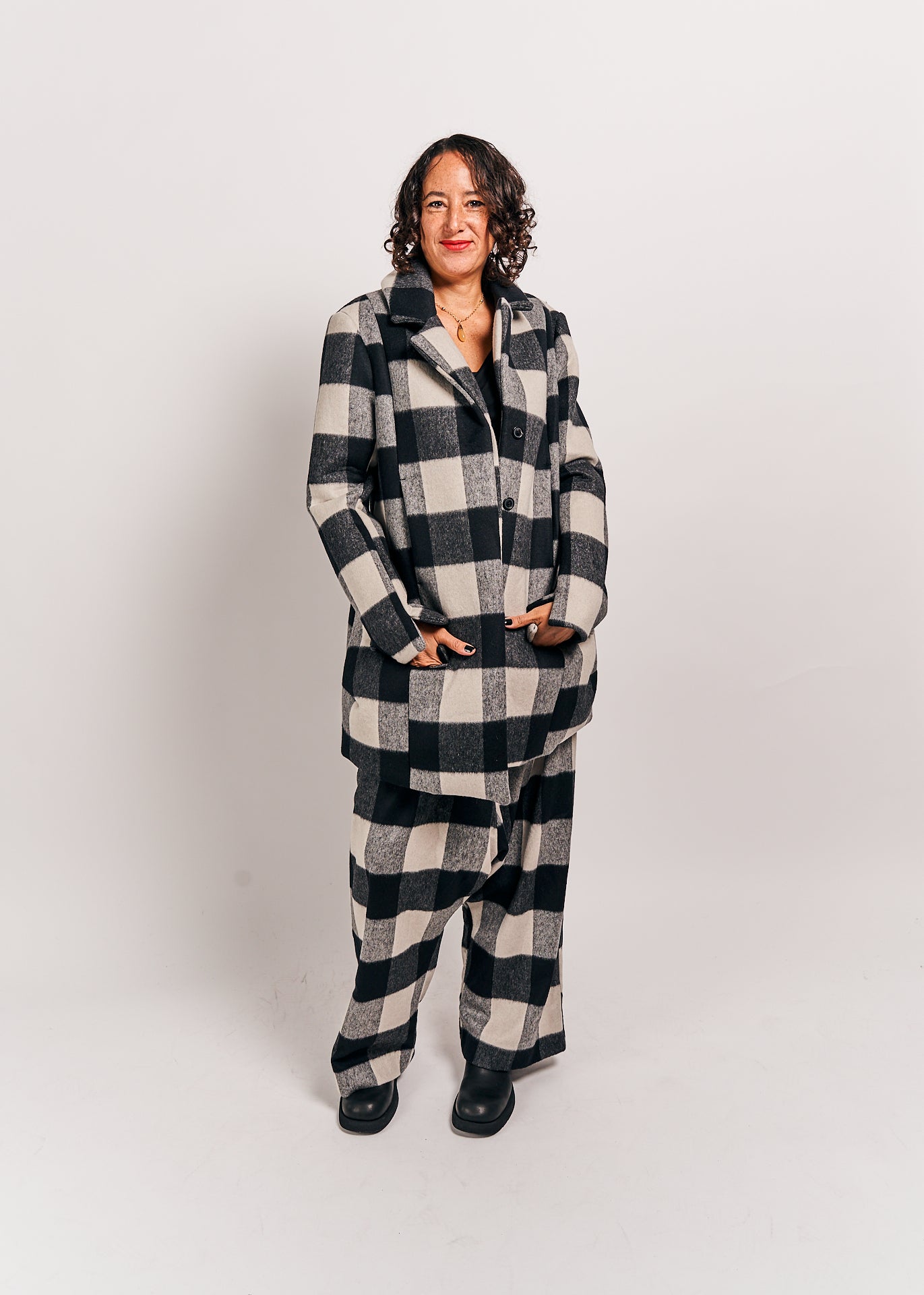 Rundholz Mainline Coat Black Check