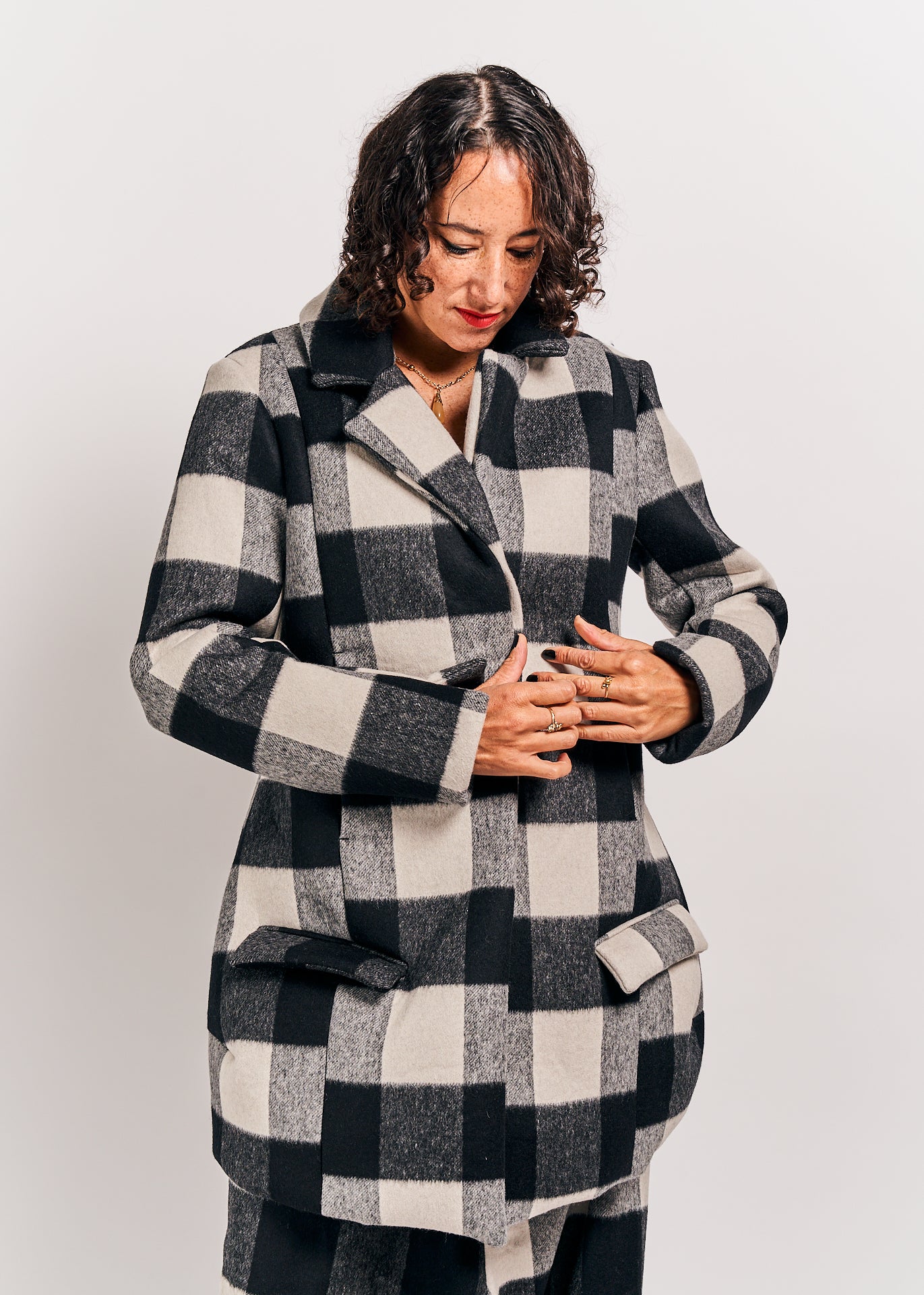 Rundholz Mainline Coat Black Check