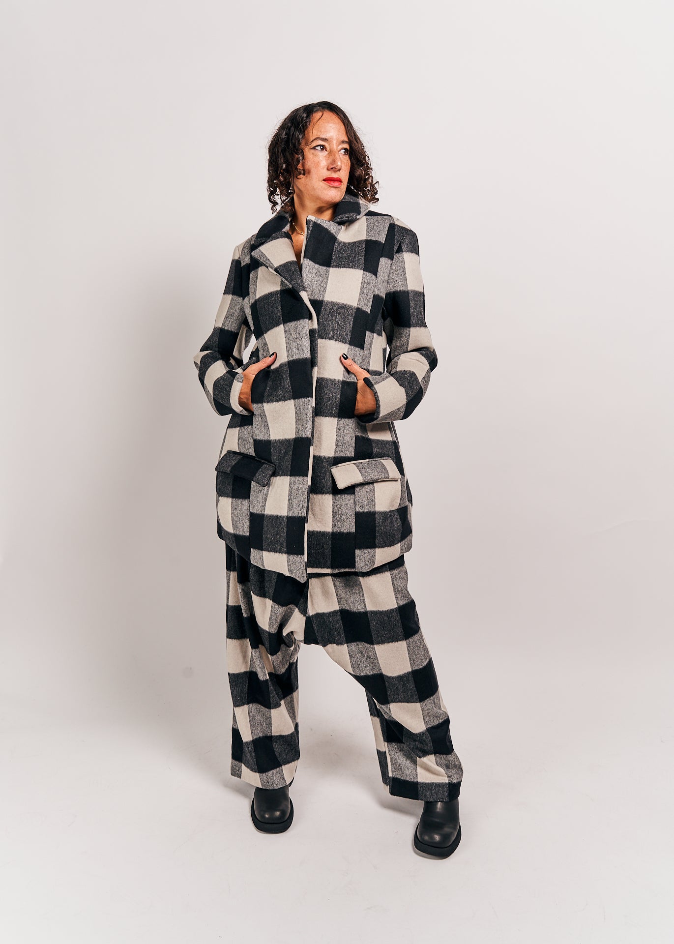 Rundholz Mainline Coat Black Check