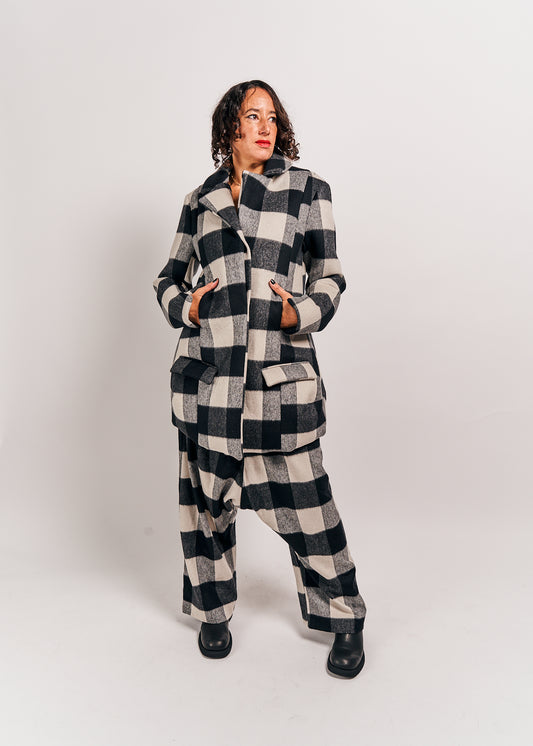 Rundholz Mainline Coat Black Check