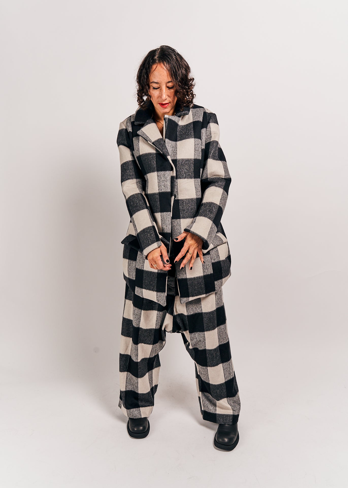 Rundholz Mainline Coat Black Check