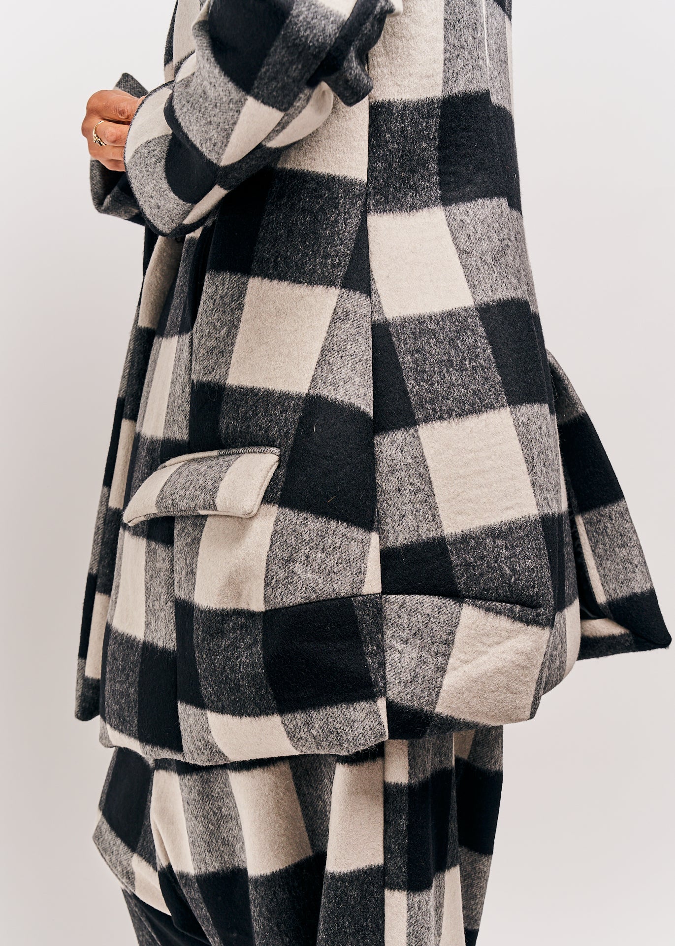 Rundholz Mainline Coat Black Check