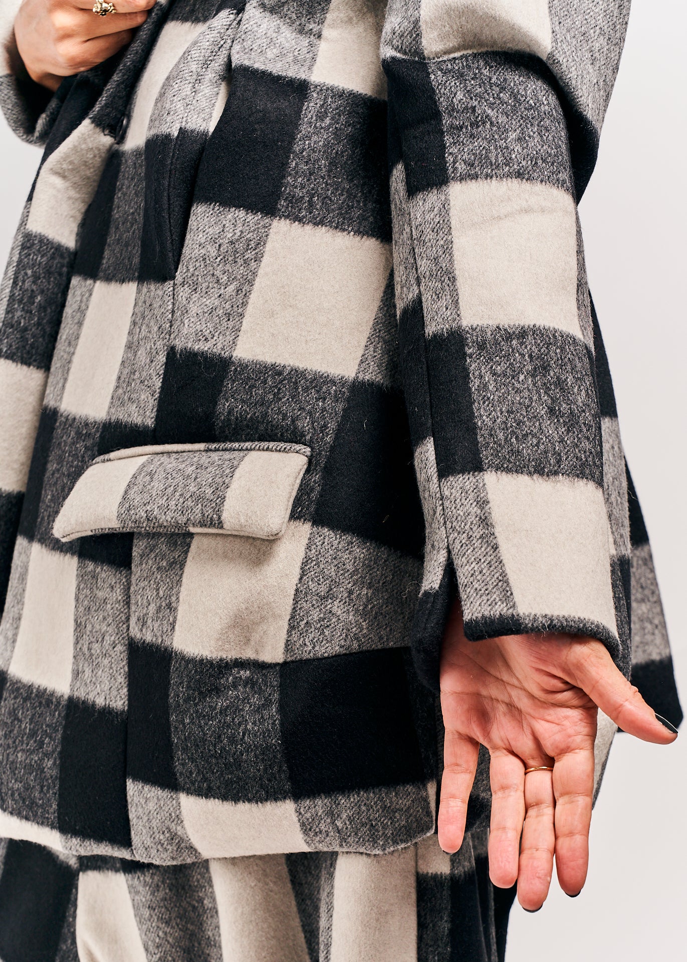 Rundholz Mainline Coat Black Check