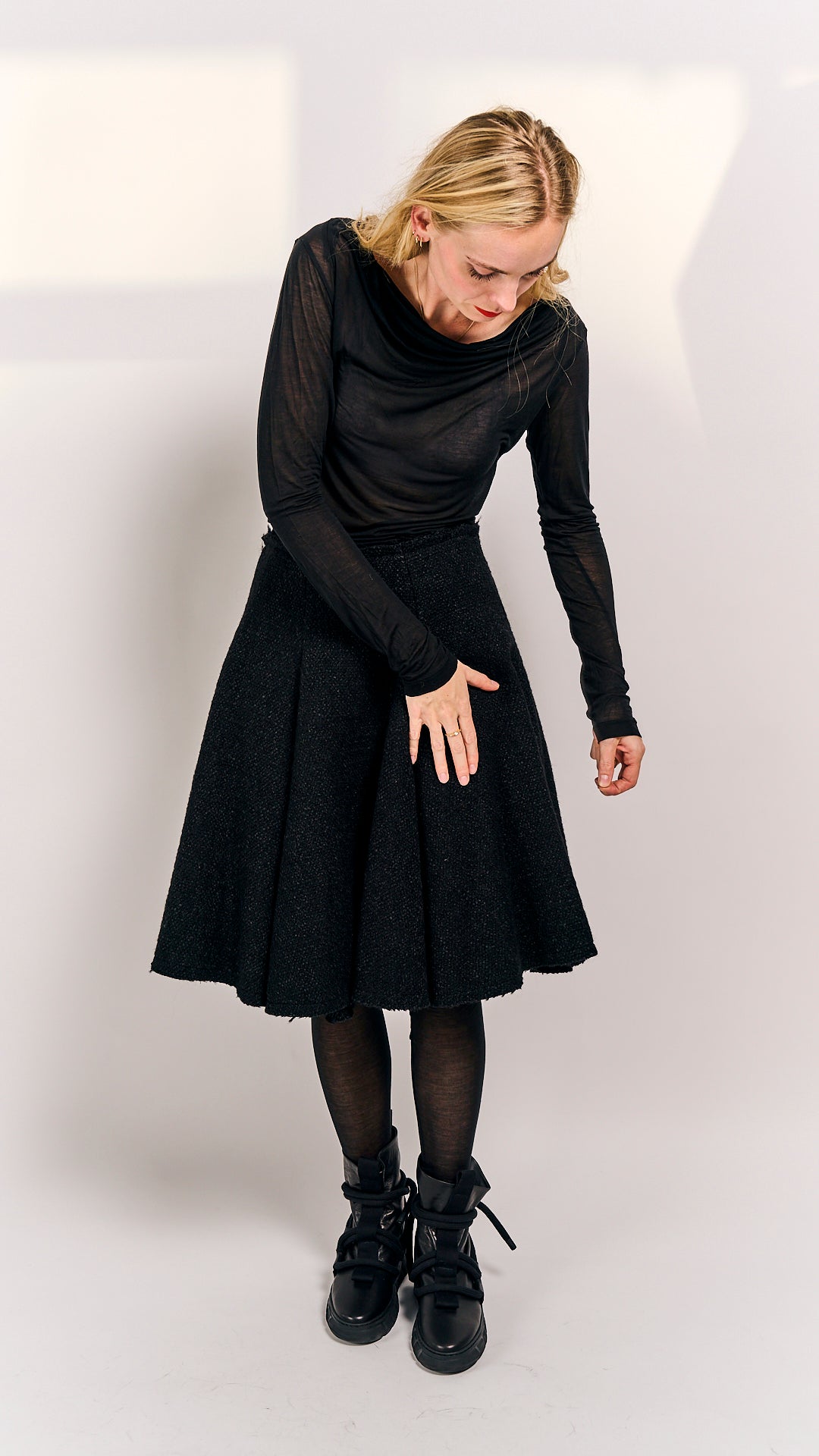 Rundholz Mainline Skirt Black Melange