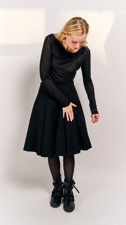 Rundholz Mainline Skirt Black Melange