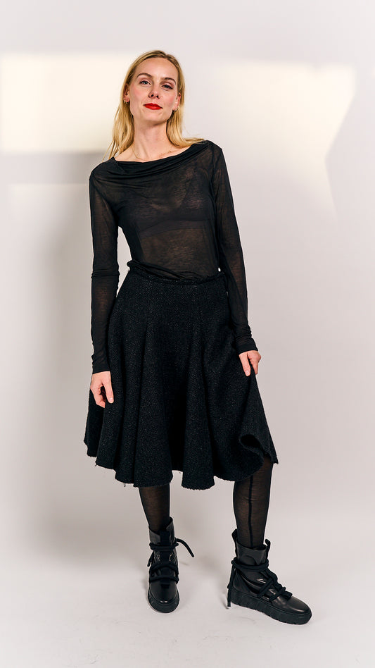 Rundholz Mainline Skirt Black Melange