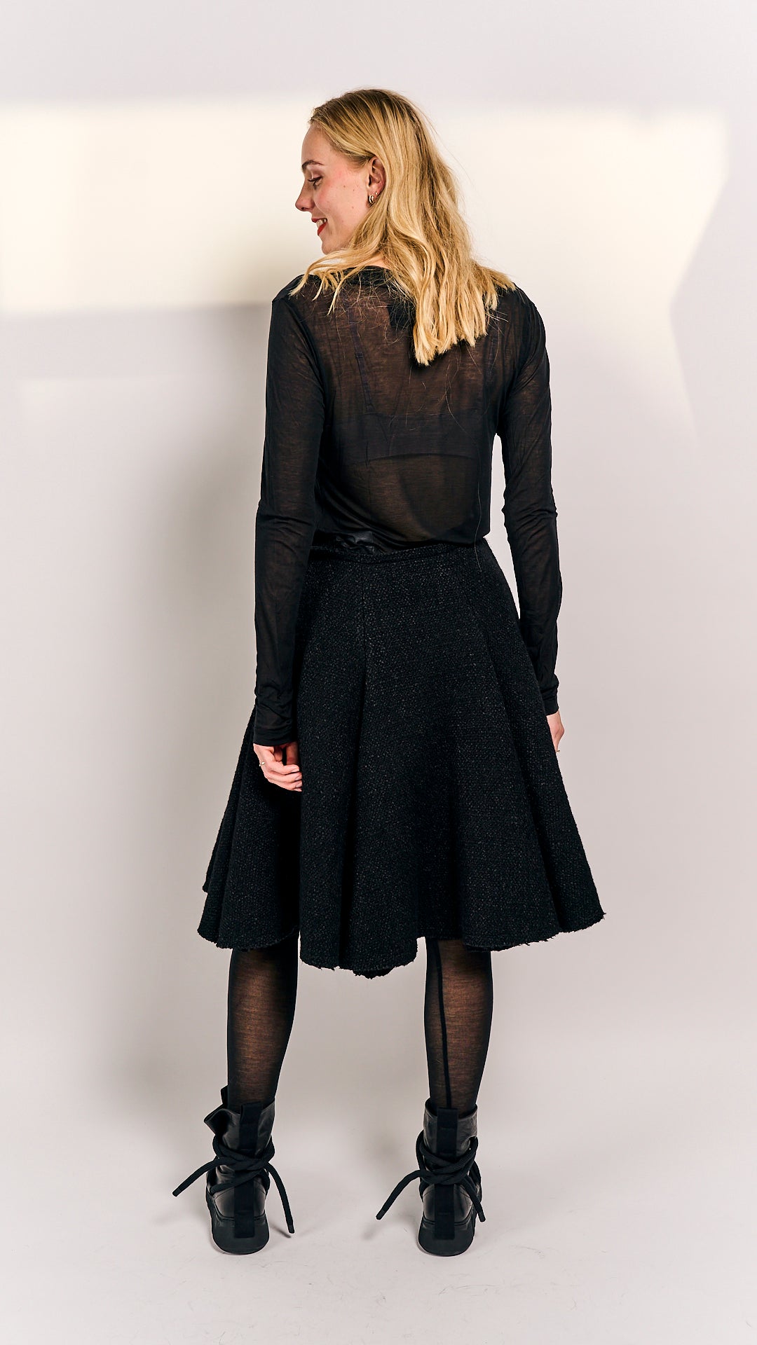 Rundholz Mainline Skirt Black Melange