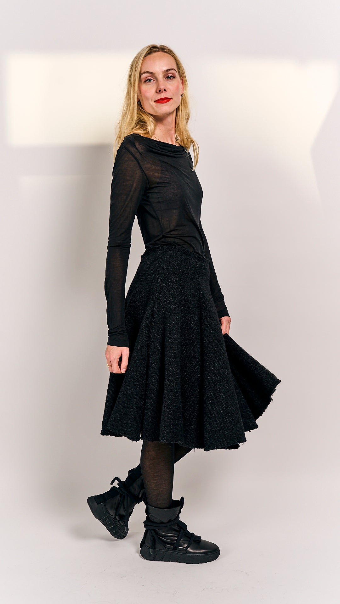 Rundholz Mainline Skirt Black Melange