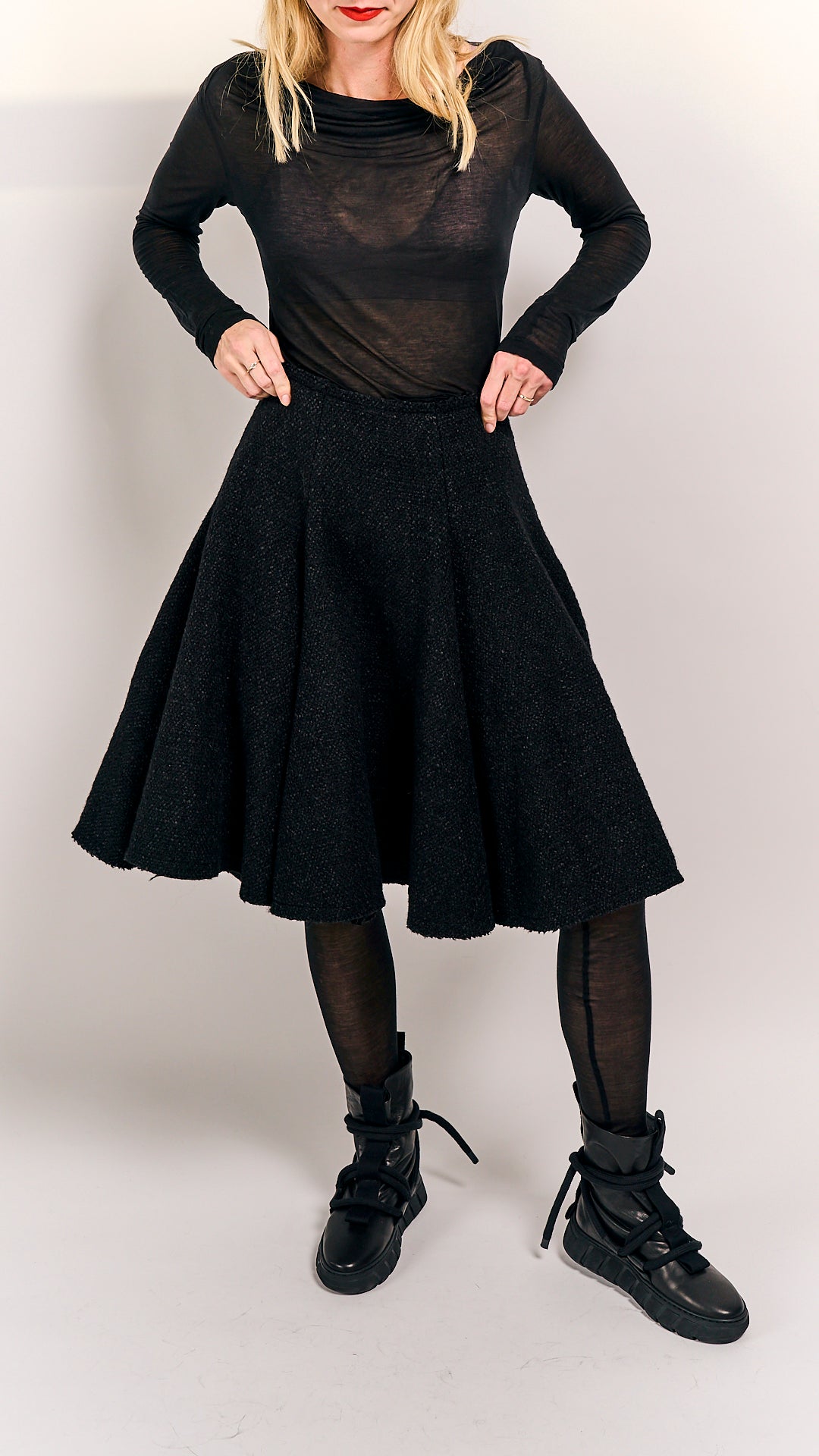 Rundholz Mainline Skirt Black Melange