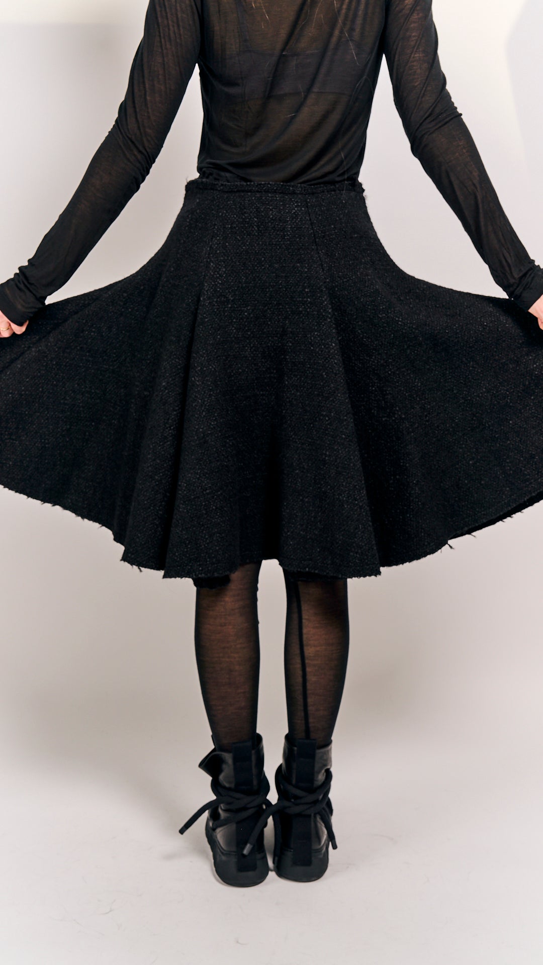 Rundholz Mainline Skirt Black Melange