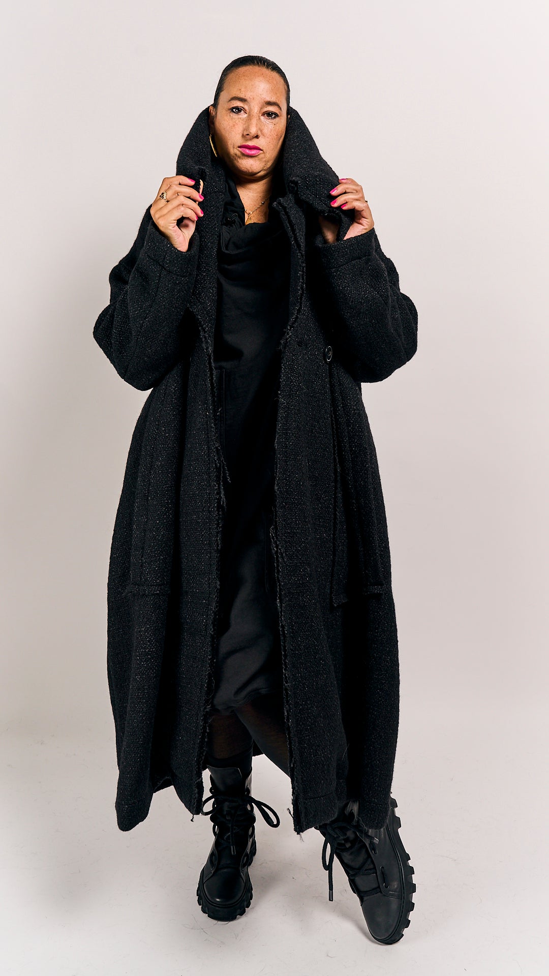 Rundholz Mainline Coat Black Melange