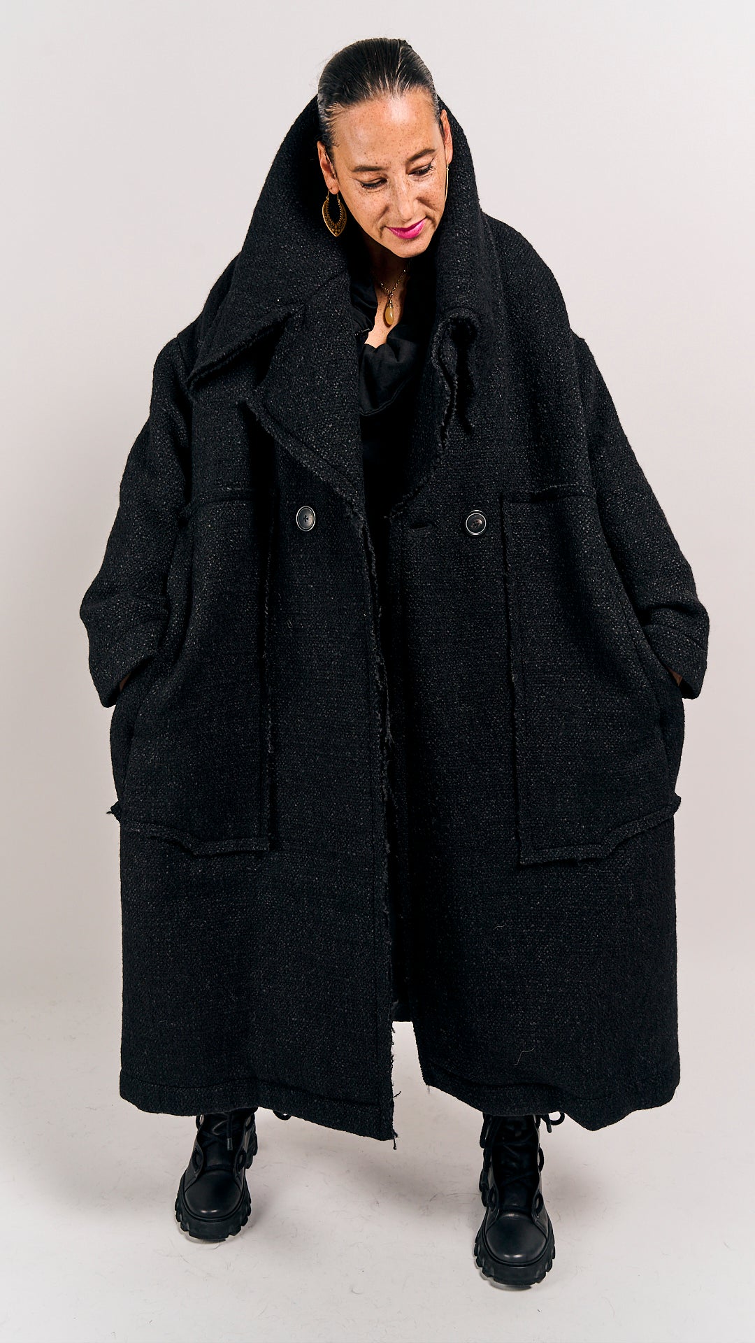 Rundholz Mainline Coat Black Melange