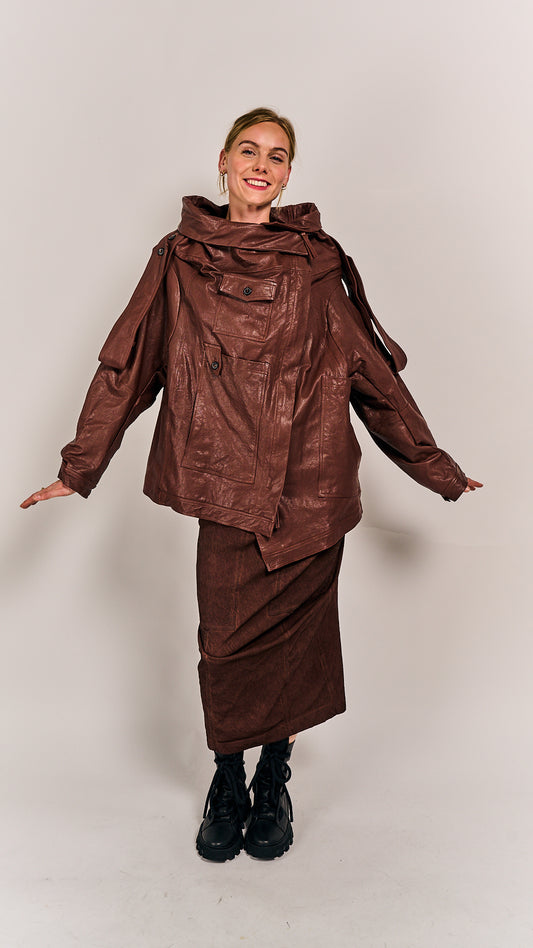 Rundholz DIP Leather Jacket Henna