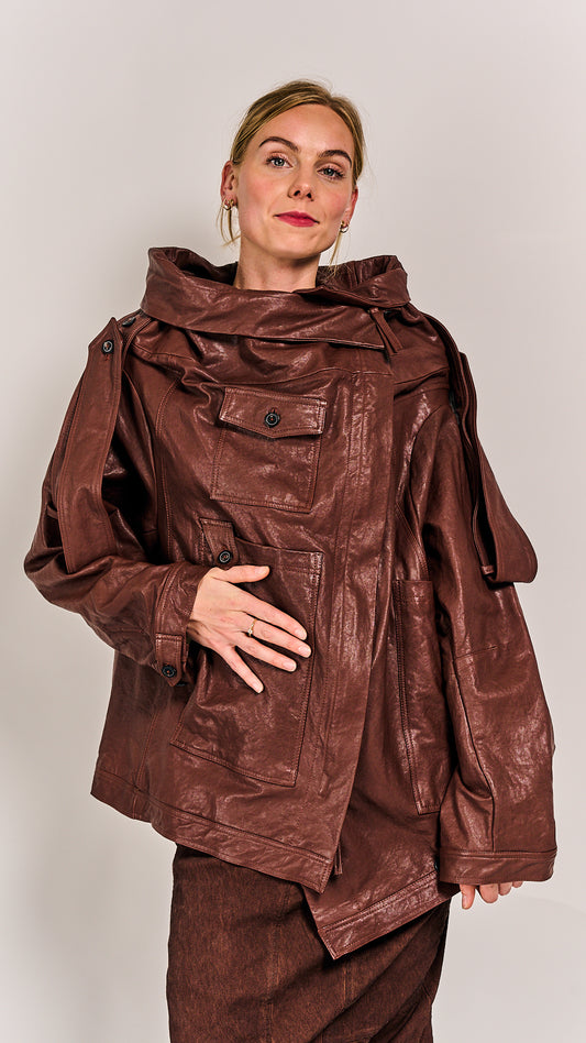 Rundholz DIP Leather Jacket Henna