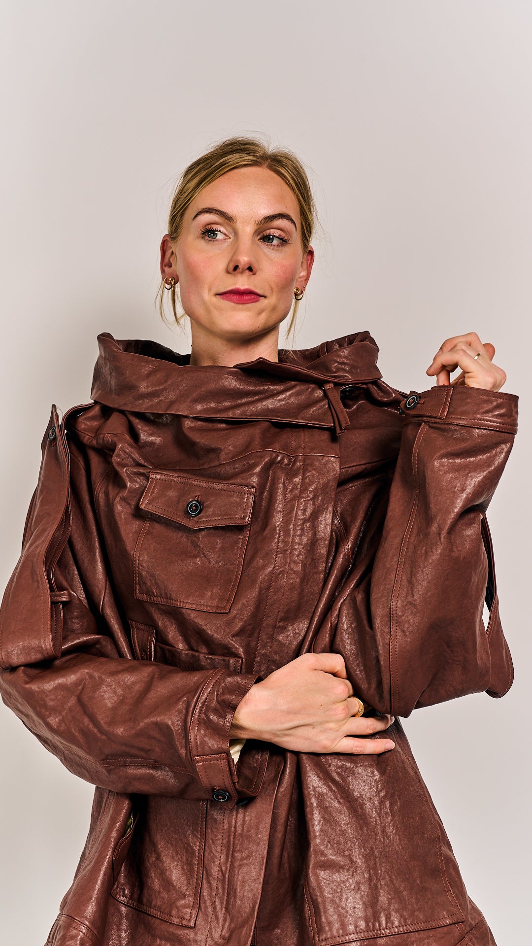 Rundholz DIP Leather Jacket Henna