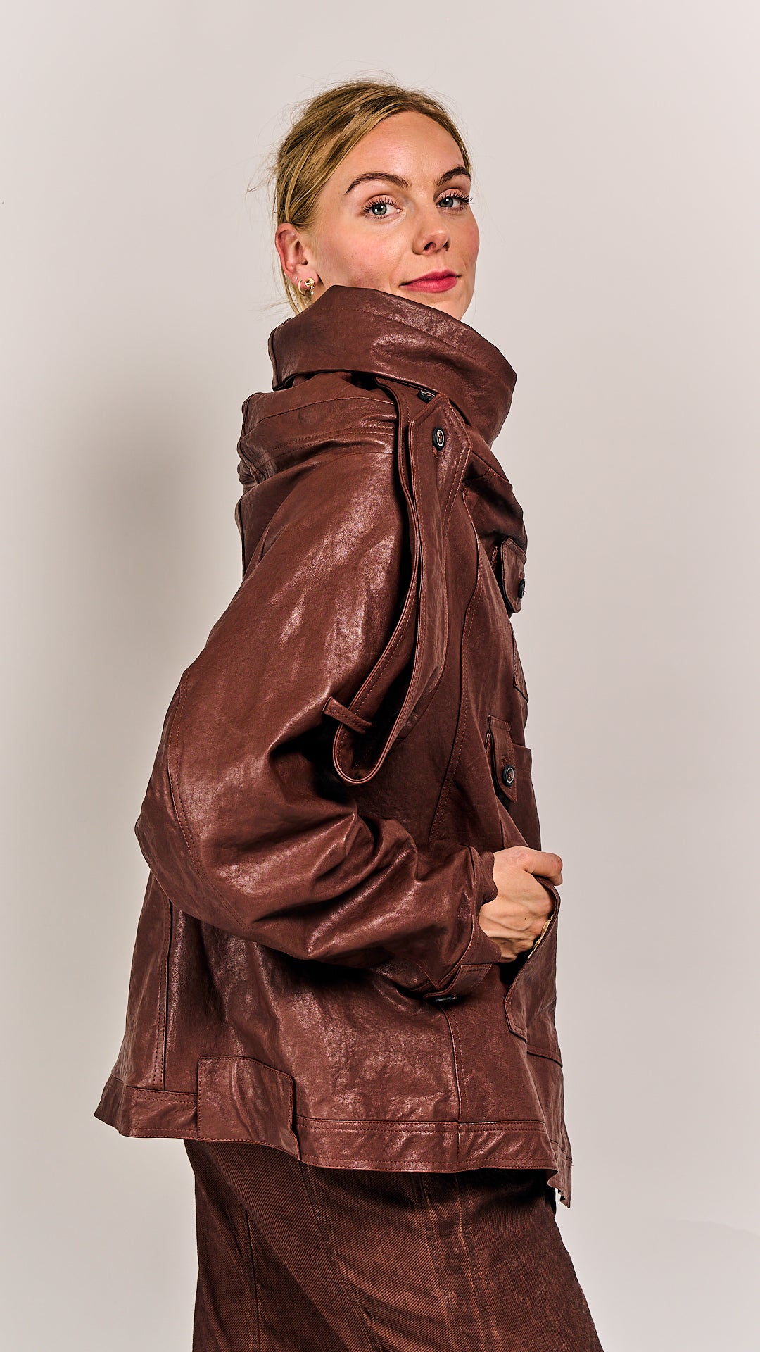 Rundholz DIP Leather Jacket Henna