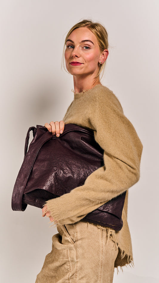 Rundholz Mainline Leather Bag Purple