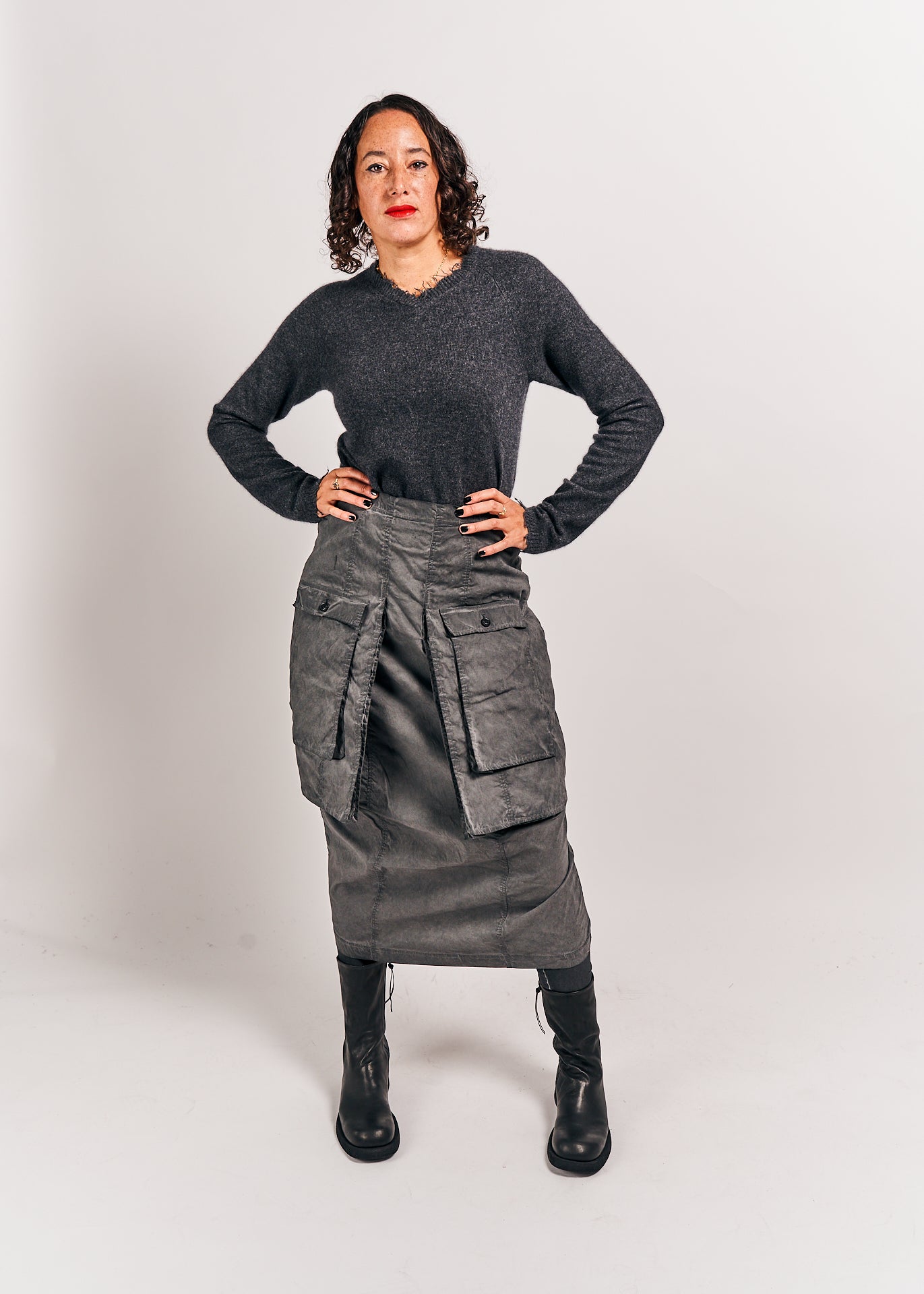 Rundholz DIP Skirt Coal Cloud