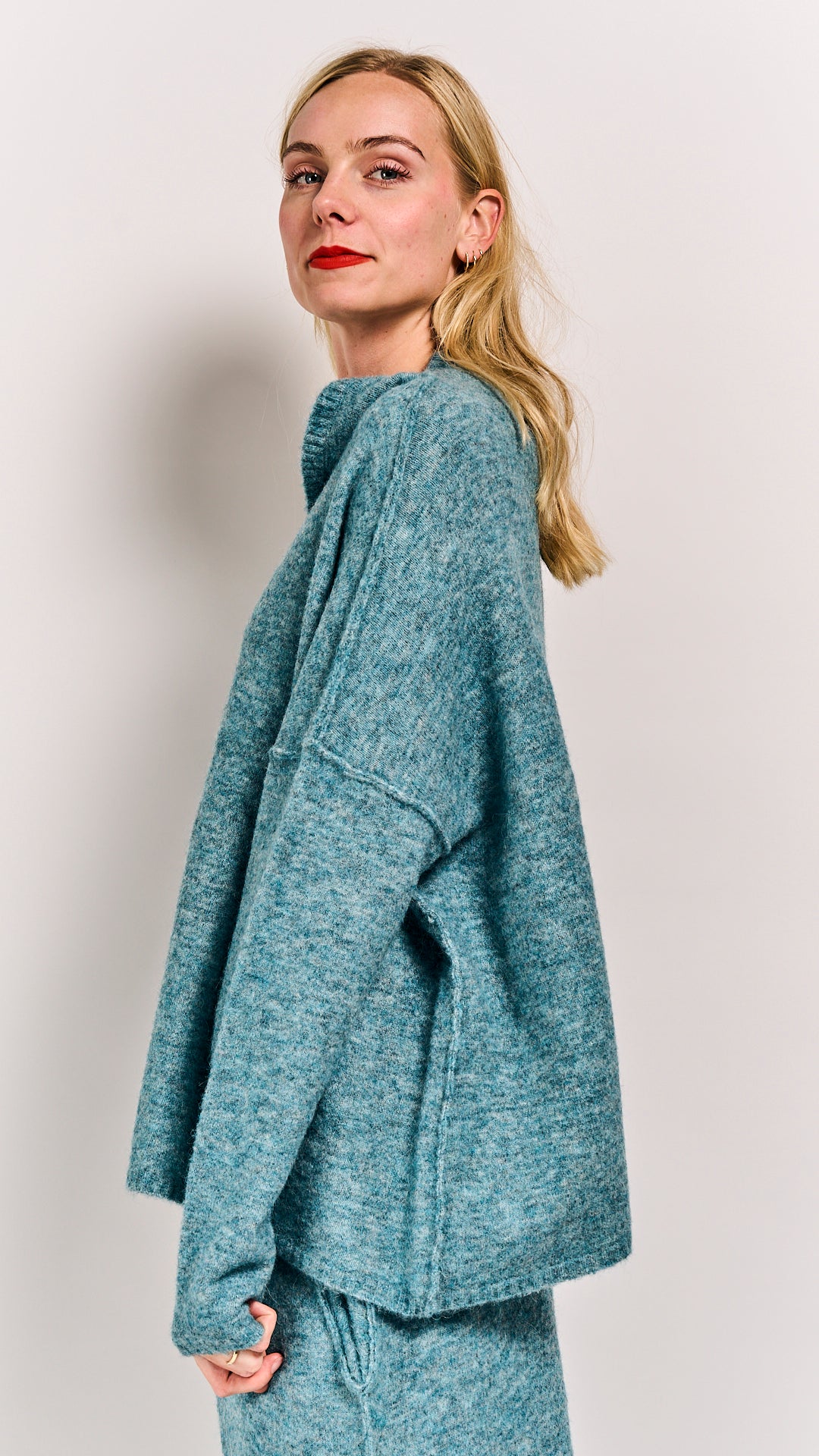 Rundholz DIP Pullover Lagoon Melange