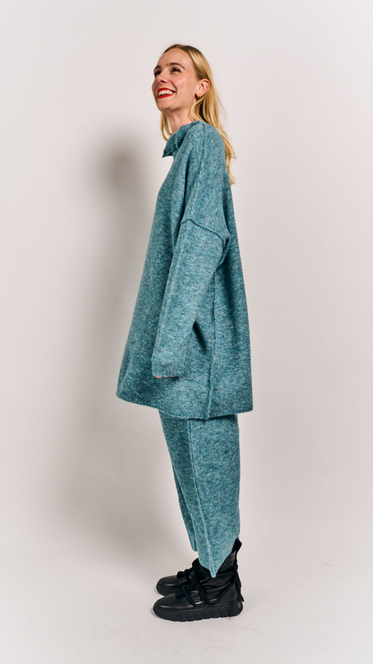 Rundholz DIP Pullover Lagoon Melange