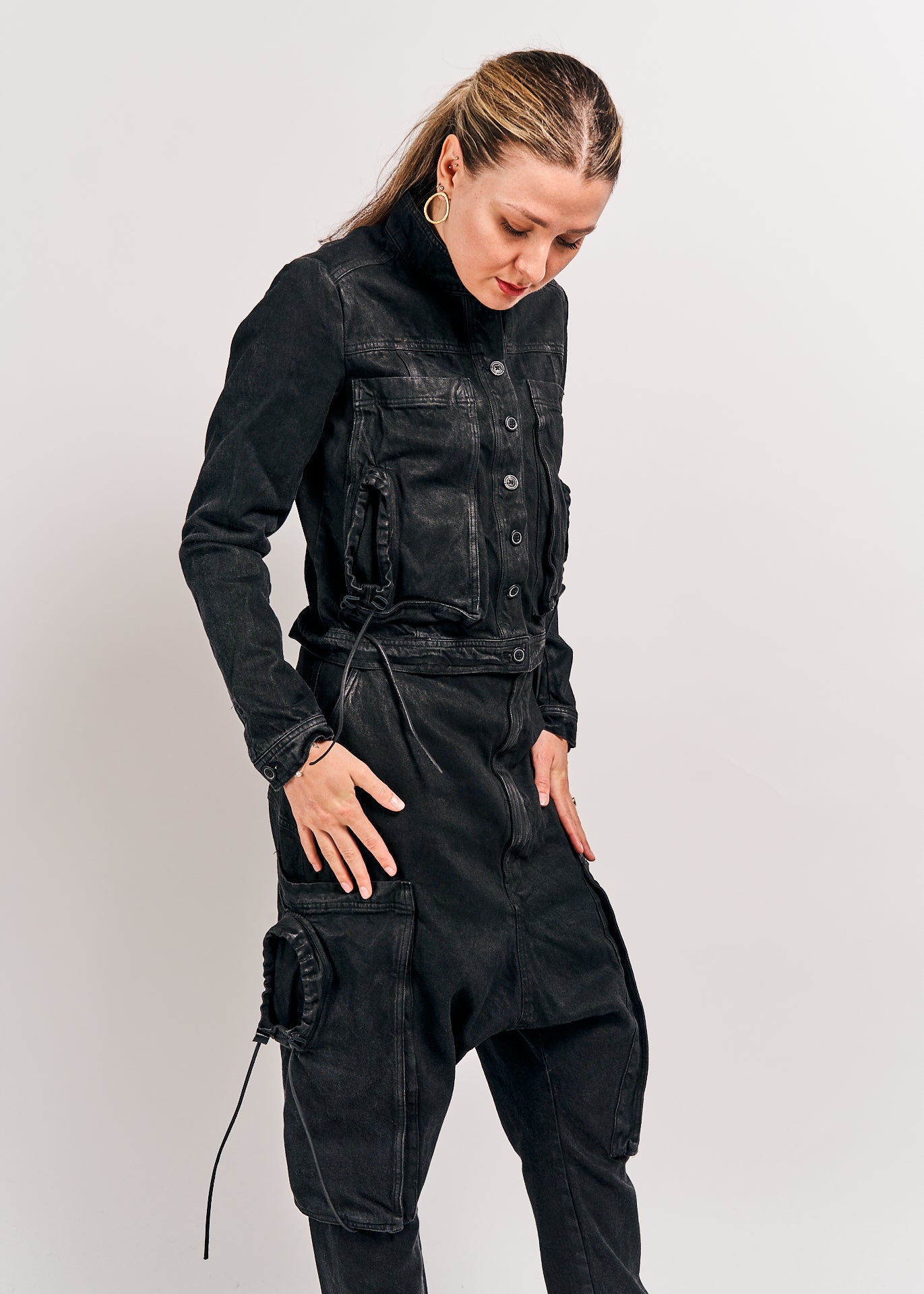 Rundholz DIP Jacket Black Coated Jeans