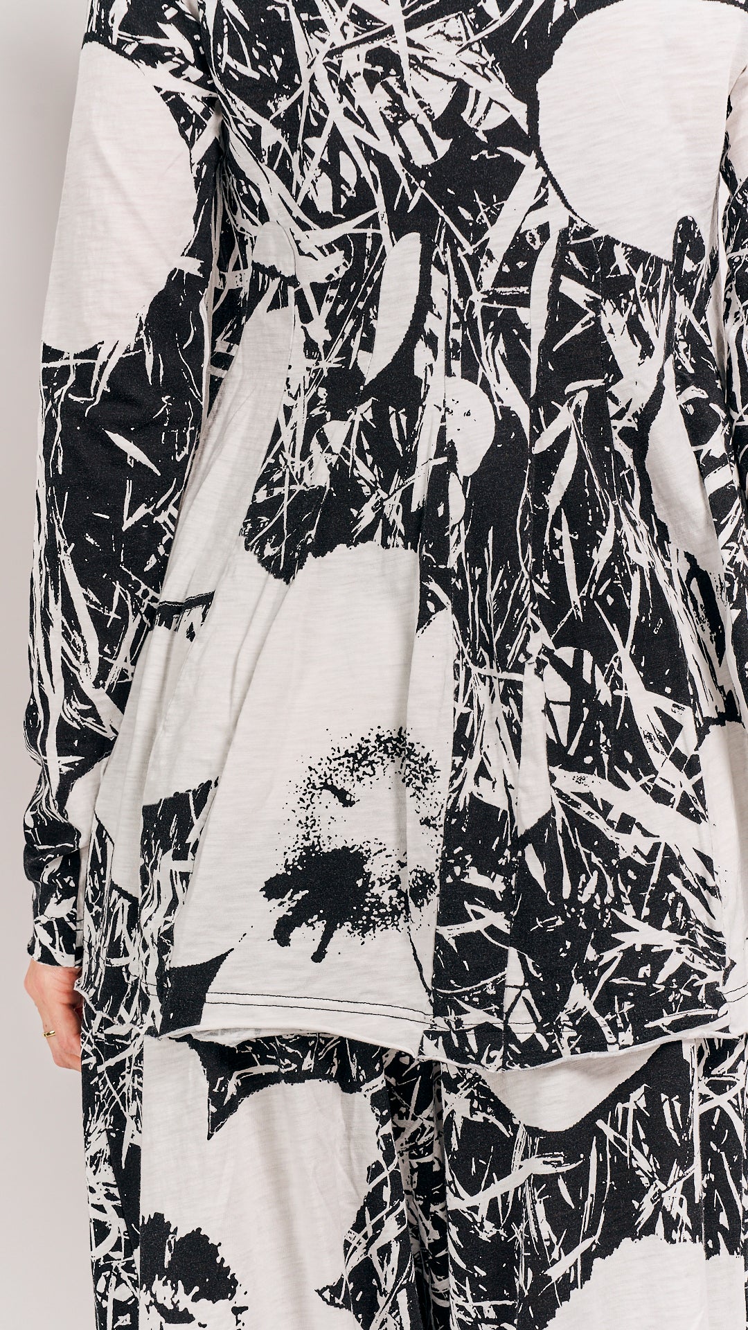 Rundholz Black Label Shirt Black Offwhite Print