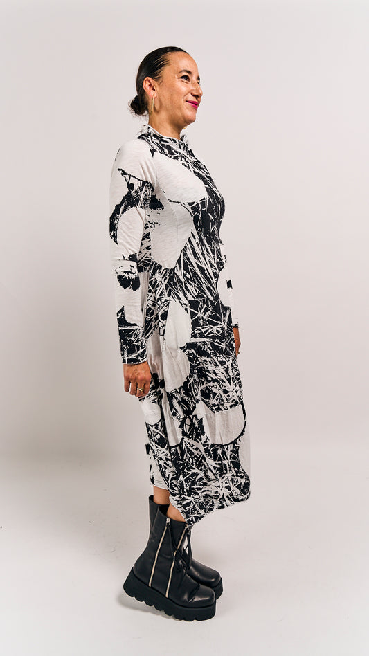 Rundholz Black Label Dress Offwhite Print