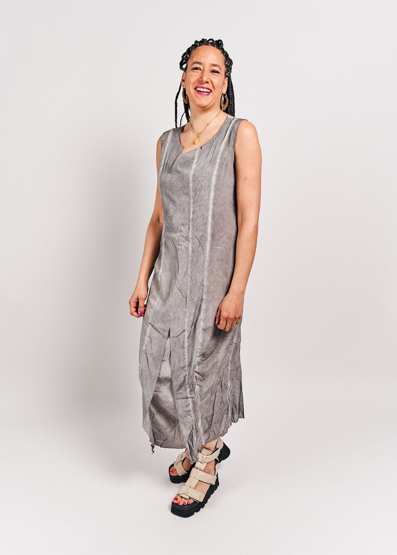 Rundholz Dip Dress Charcoal Cloud 70% size Extra Small