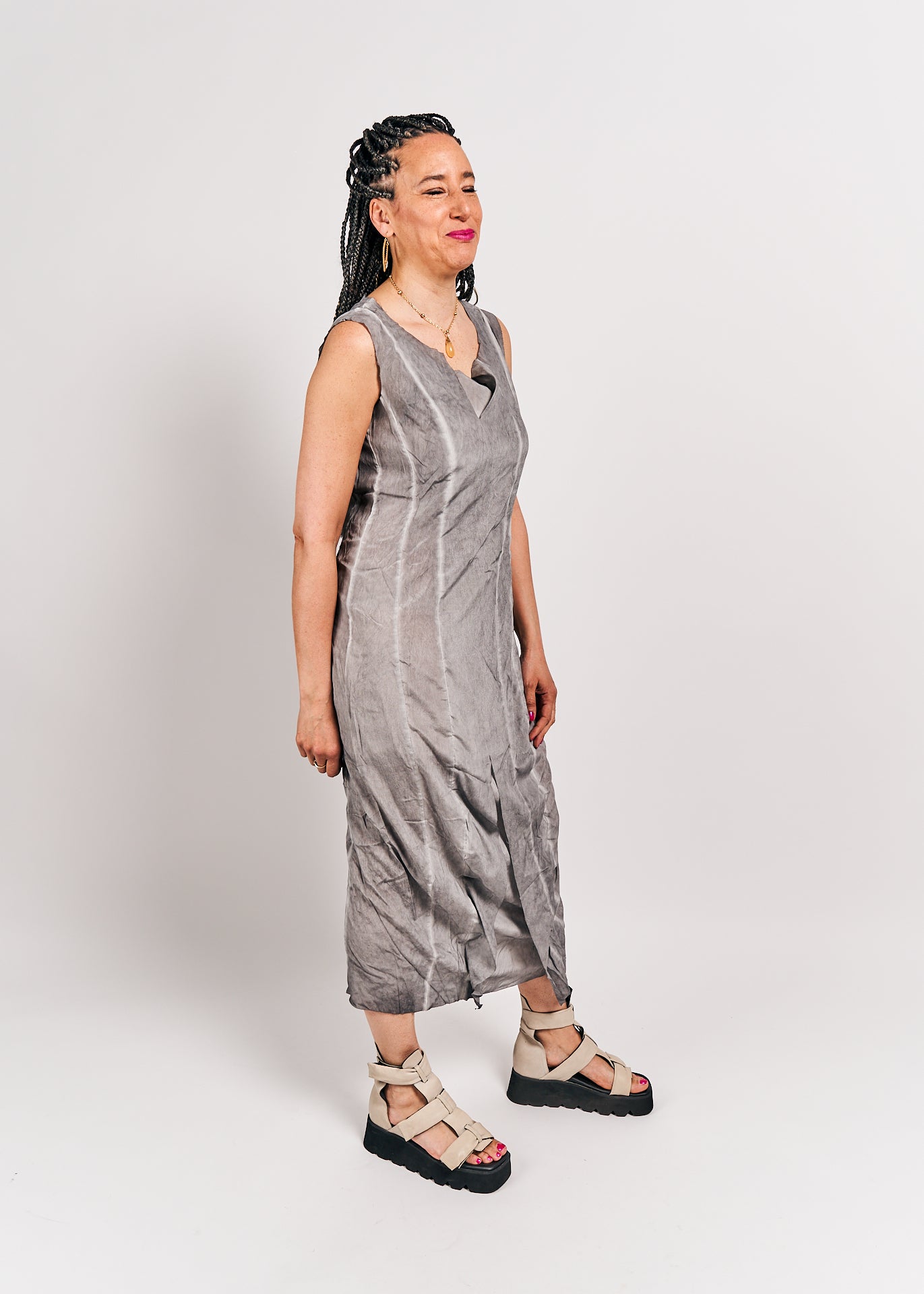 Rundholz Dip Dress Charcoal Cloud 70% size Extra Small