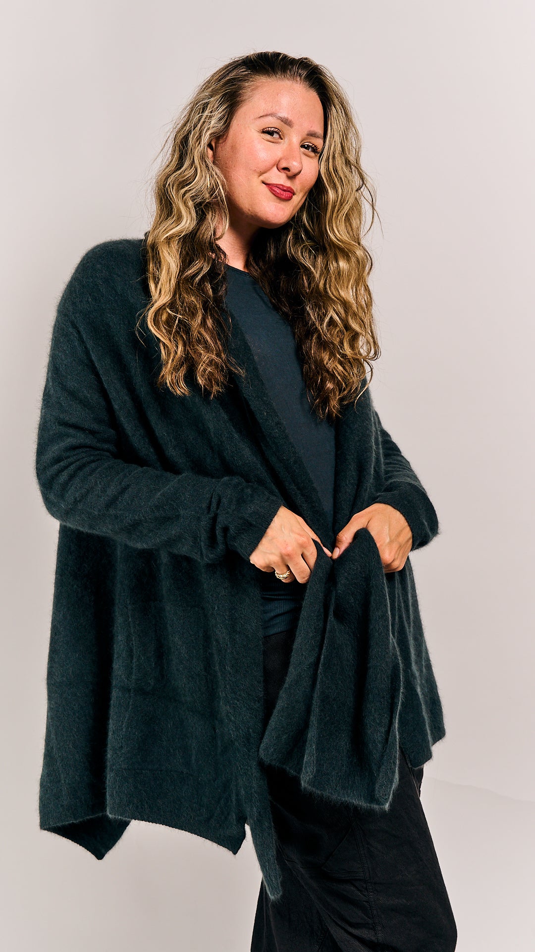 Rundholz Mainline Racoon Cardigan Petrol