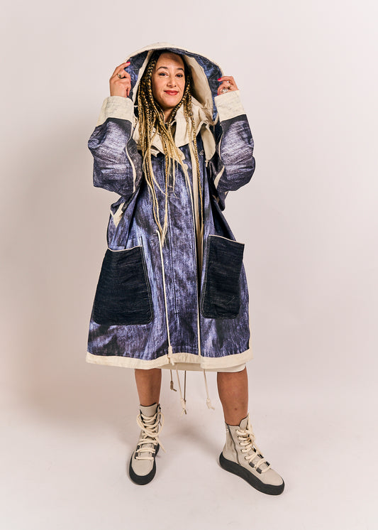 Rundholz DIP Coat Denim Print