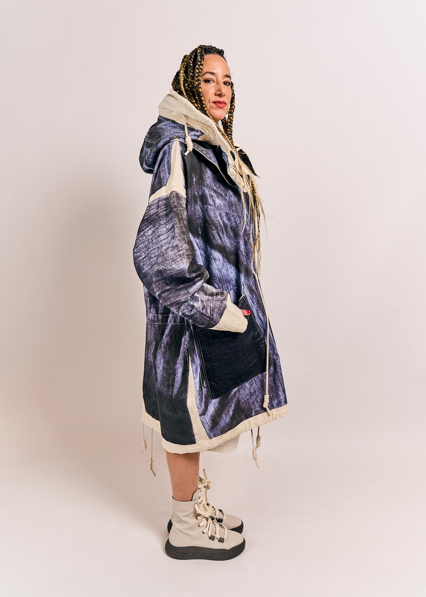 Rundholz DIP Coat Denim Print