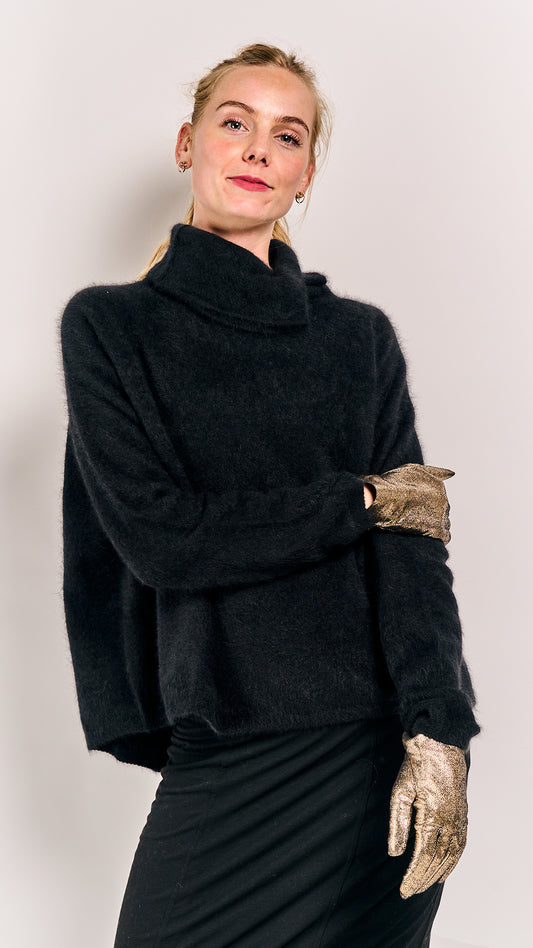 Rundholz Mainline Leather Gloves Sparkle Black