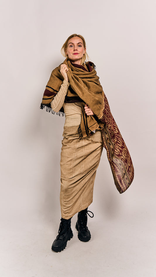 Rundholz DIP Shawl Clay Cloud Stripe