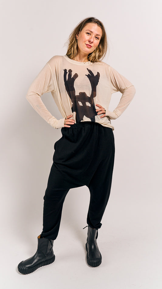 Rundholz Mainline Shirt Bone Black Print