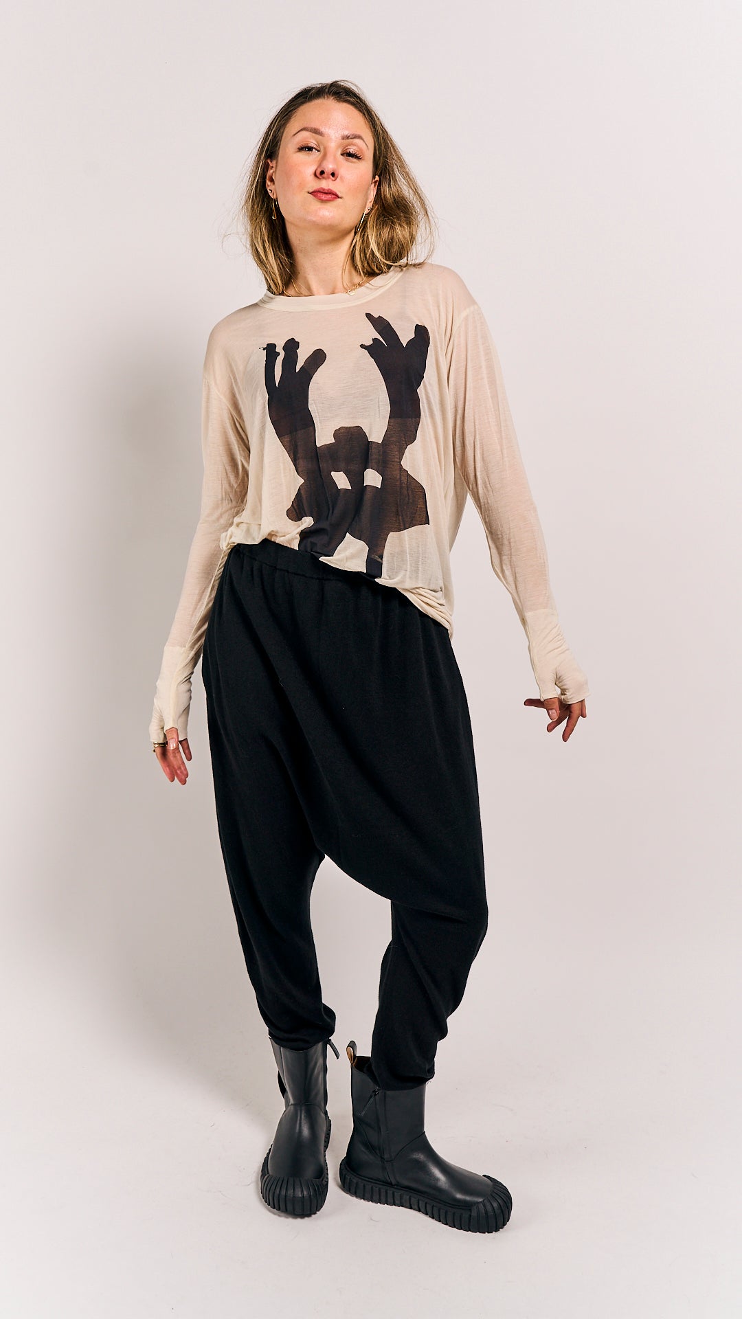 Rundholz Mainline Shirt Bone Black Print
