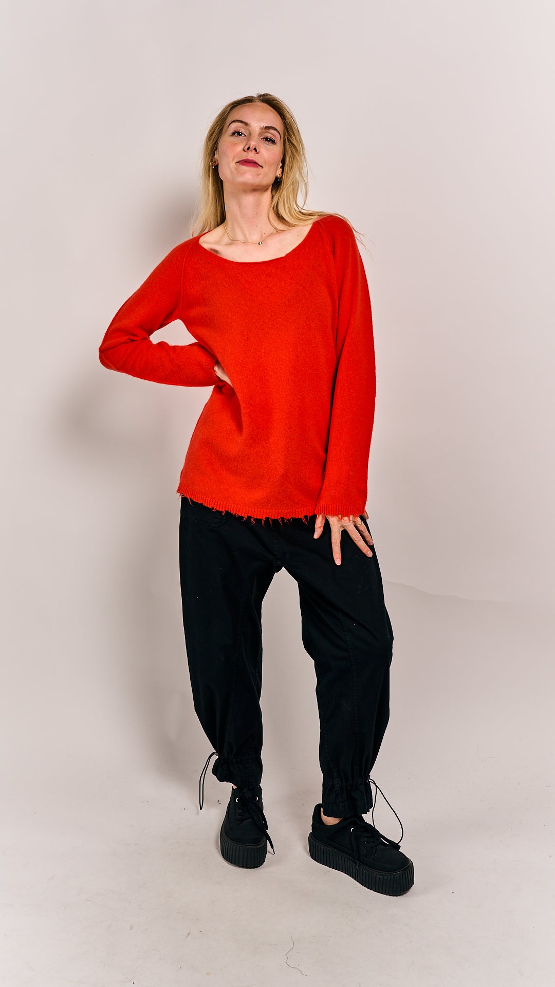 Rundholz DIP Pullover Mandarine