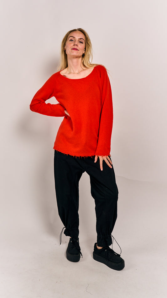 Rundholz DIP Pullover Mandarine