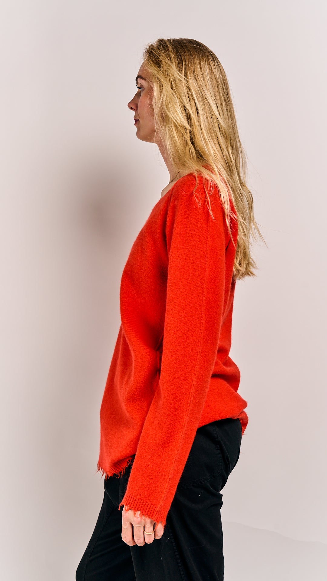 Rundholz DIP Pullover Mandarine