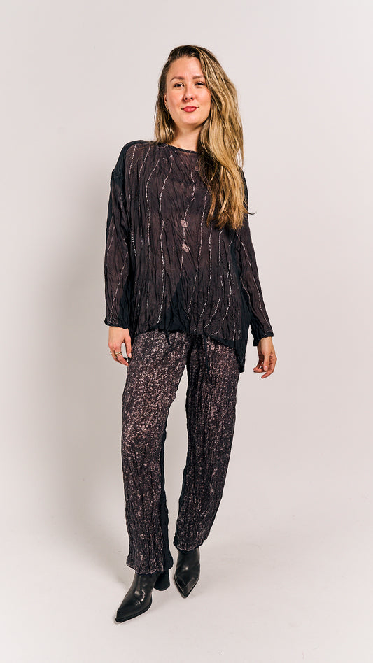 Rundholz Mainline Trousers Black Panel Print