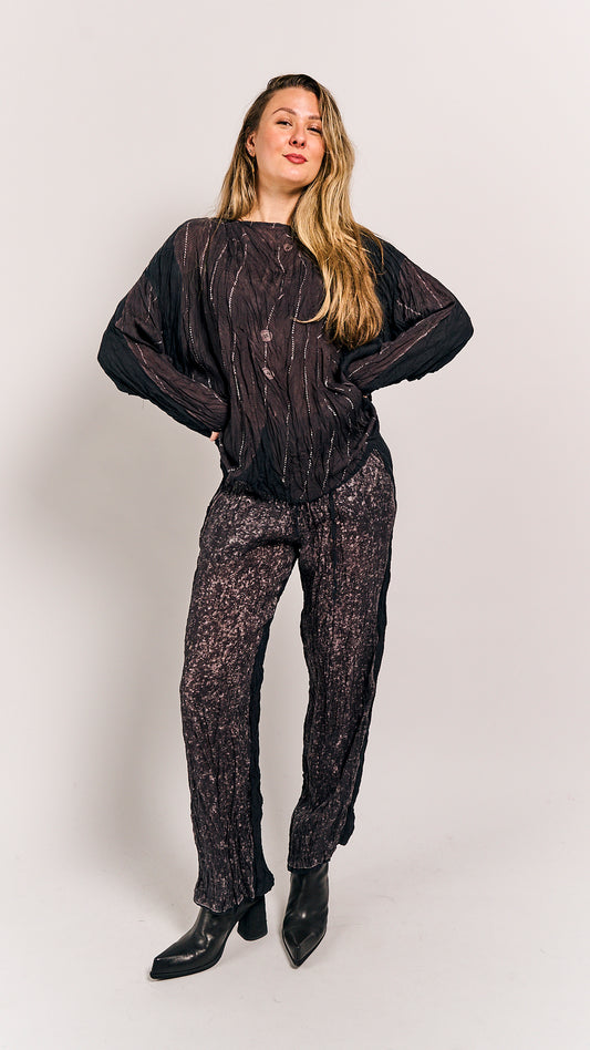 Rundholz Mainline Trousers Black Panel Print
