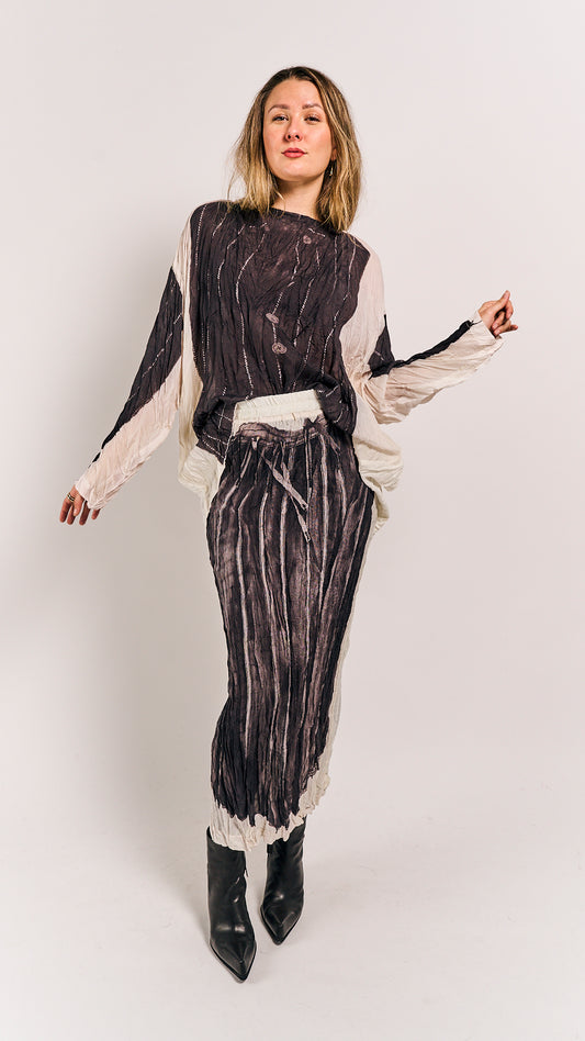 Rundholz Mainline Skirt Bone Panel Print
