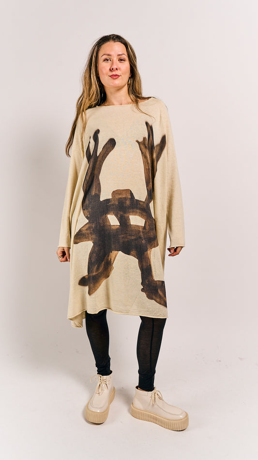 Rundholz Mainline Dress Bone Print