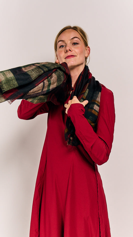 Rundholz Black Label Shawl Check Multicolor
