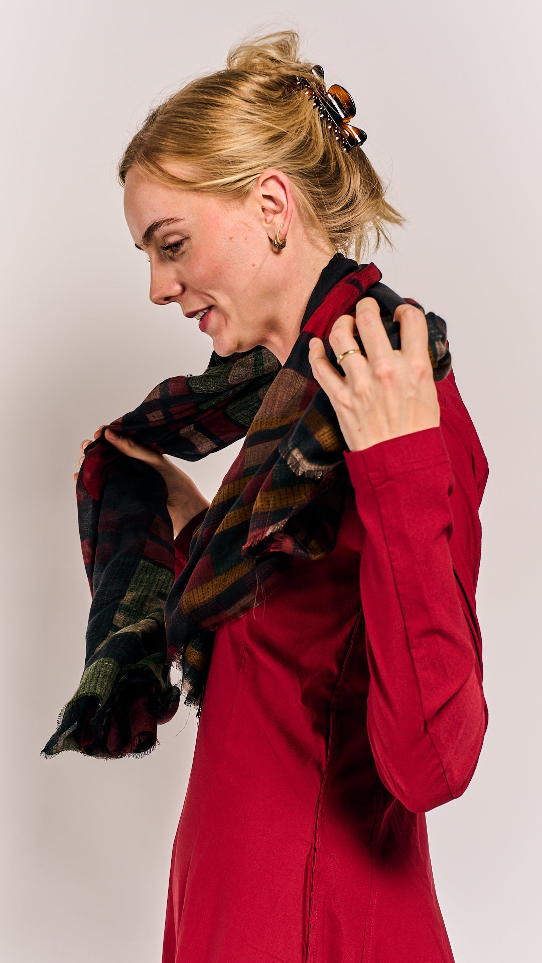 Rundholz Black Label Shawl Check Multicolor